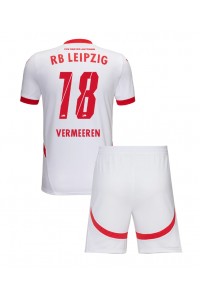 Fotbalové Dres RB Leipzig Arthur Vermeeren #18 Dětské Domácí Oblečení 2024-25 Krátký Rukáv (+ trenýrky)